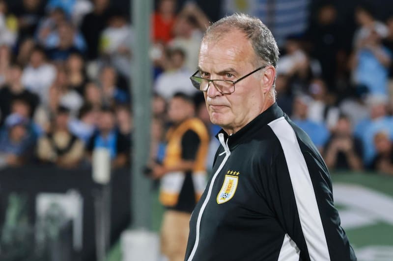 en el partido de Uruguay ante Argentina. Foto: EFE.