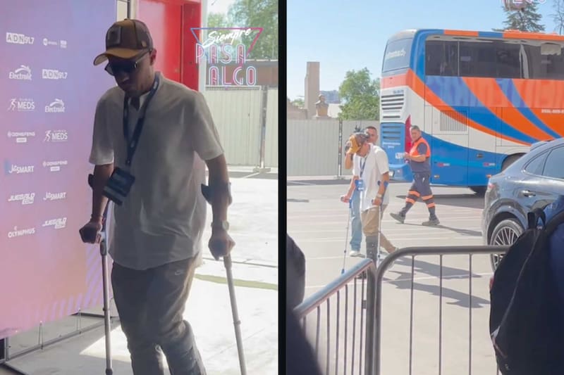 Causó sorpresa en la zona mixta. Foto: Captura @siemprepasaalgochile