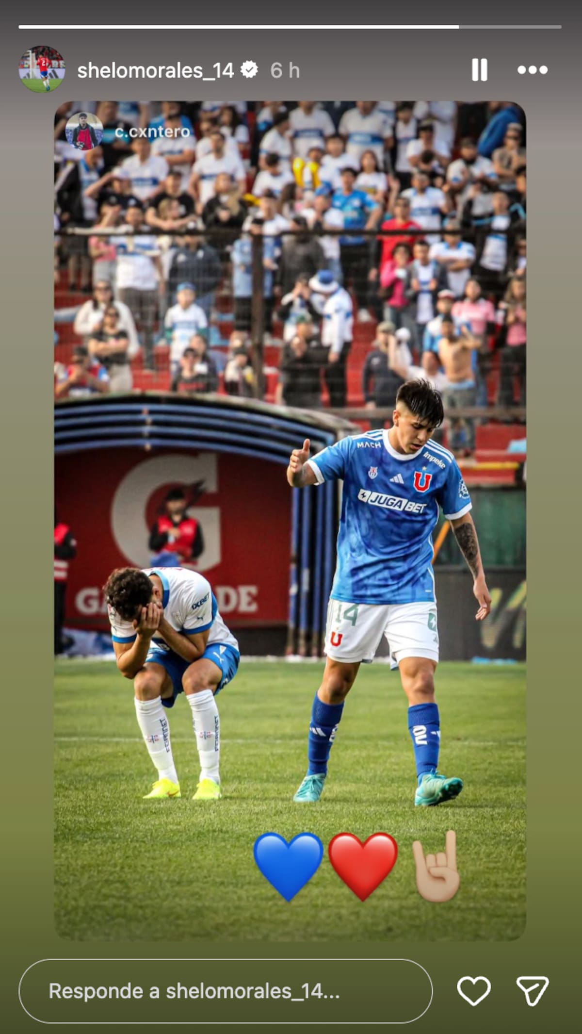 La historia que subió el ex U. de Chile.
