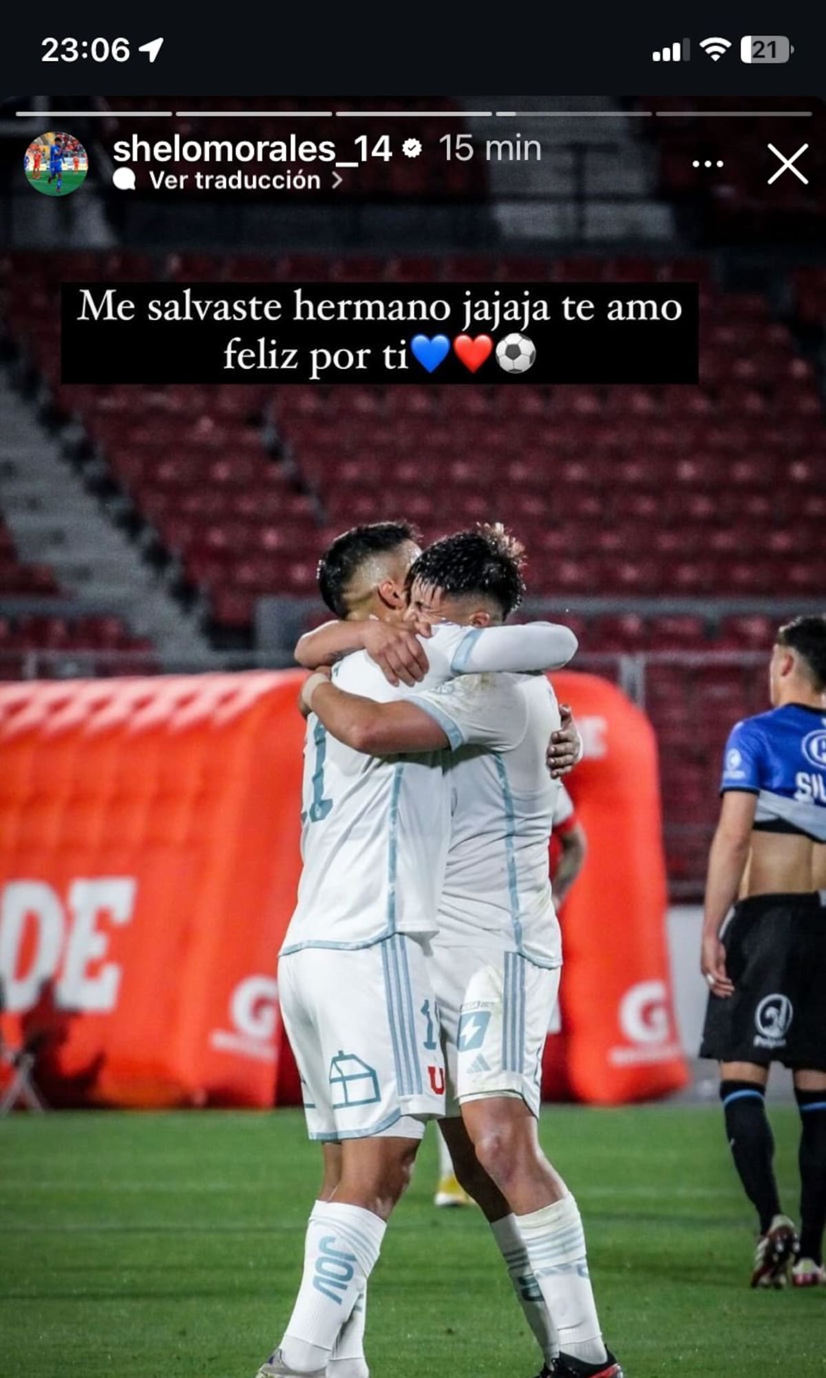Marcelo Morales le agradeció a Nicolás Guerra por salvarlo tras error ante Huachipato