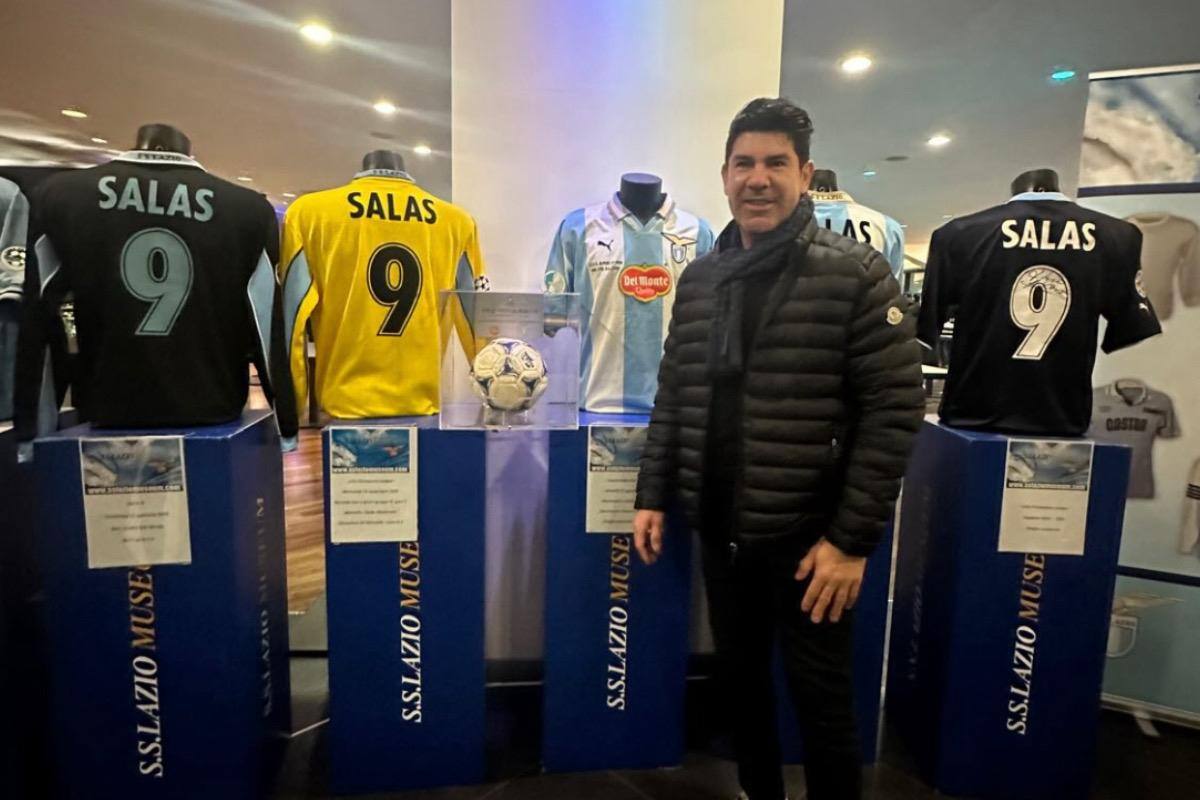 El exdelantero asistió al partido de Lazio frente a Lecce por la Serie A. Foto: Lazio en Instagram.