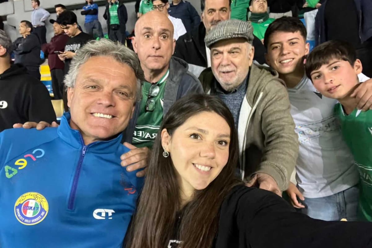 Junto a su familia, acompañando a los itálicos. Foto: Instagram