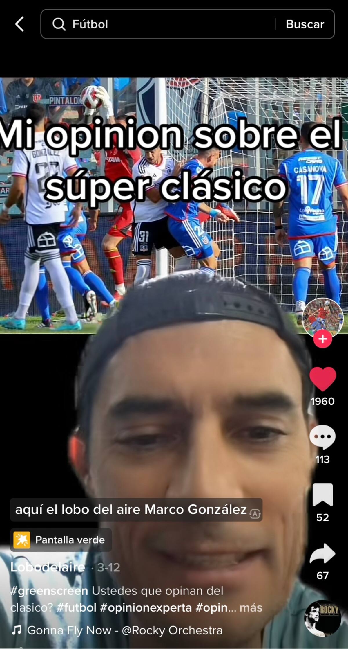 Marcos González en su primer video en TikTok.