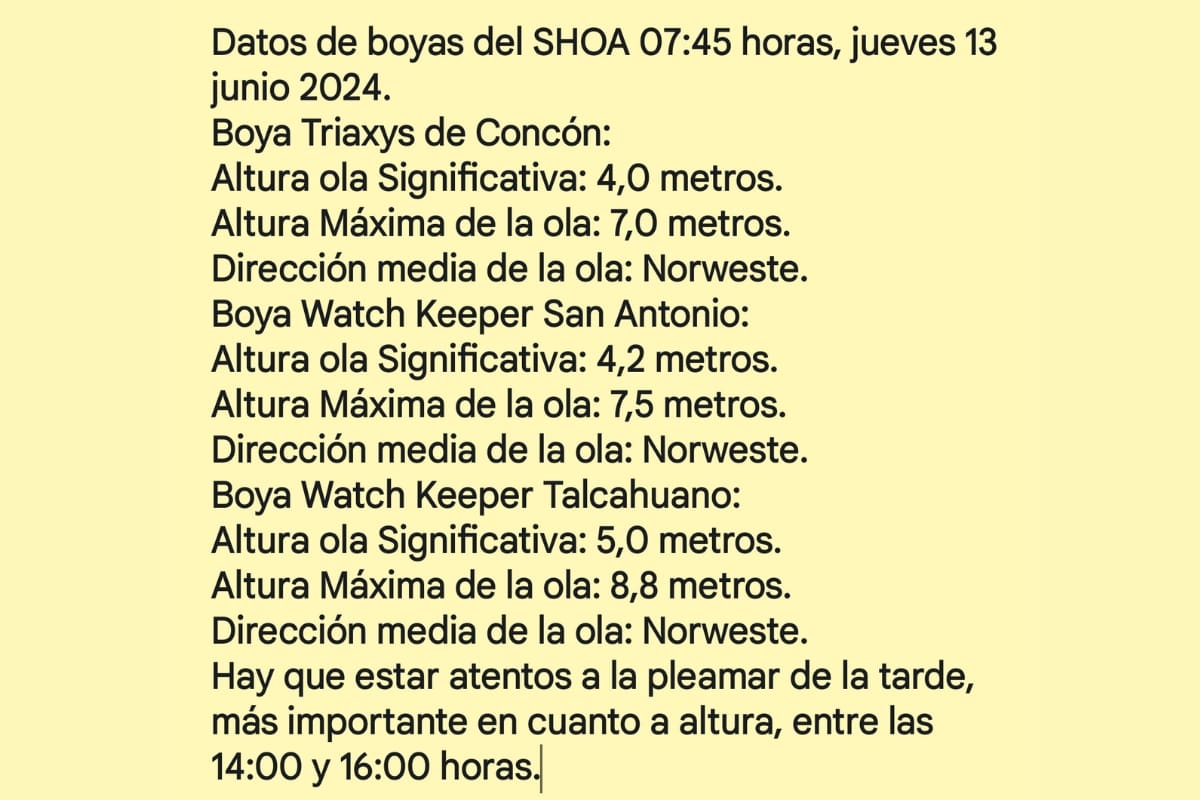 Olas superaron los 7 metros.