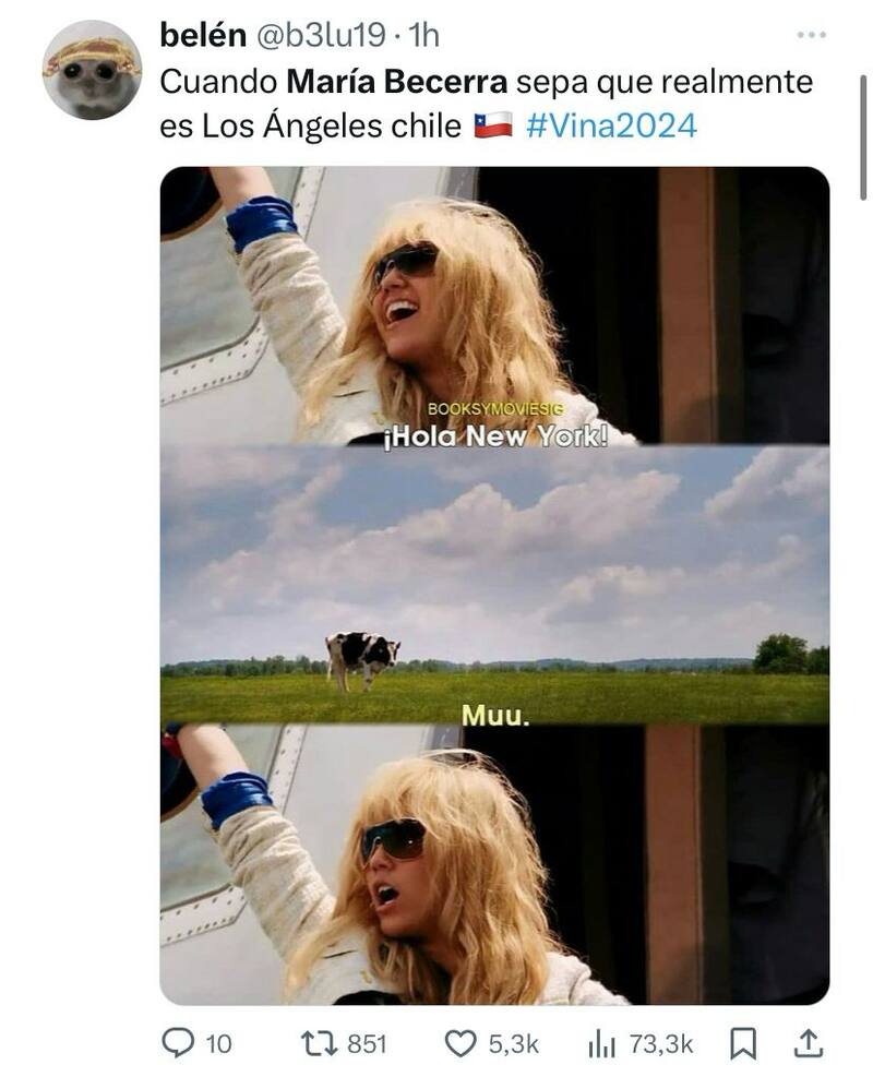 María Becerra vivió chascarro en el Festival de Viña 2024.