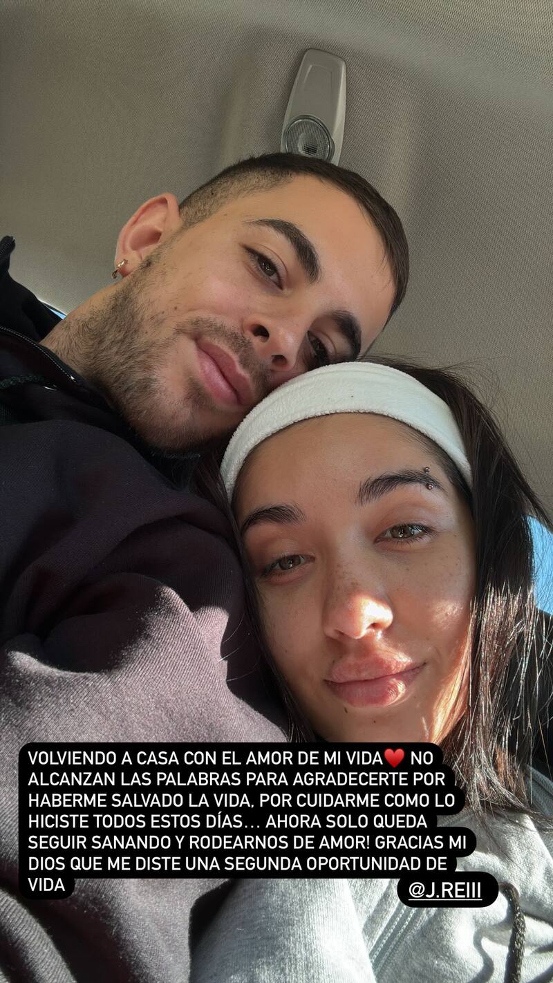Esta fue la primera historia que subió tras salir.