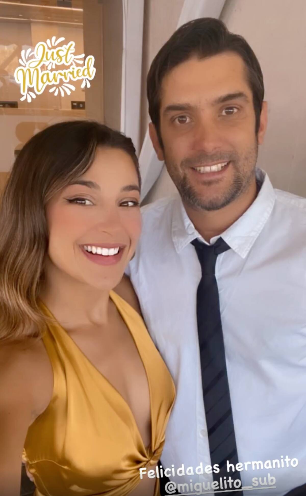 María Jesús Sothers felicitó a su hermano por haber contraído matrimonio.