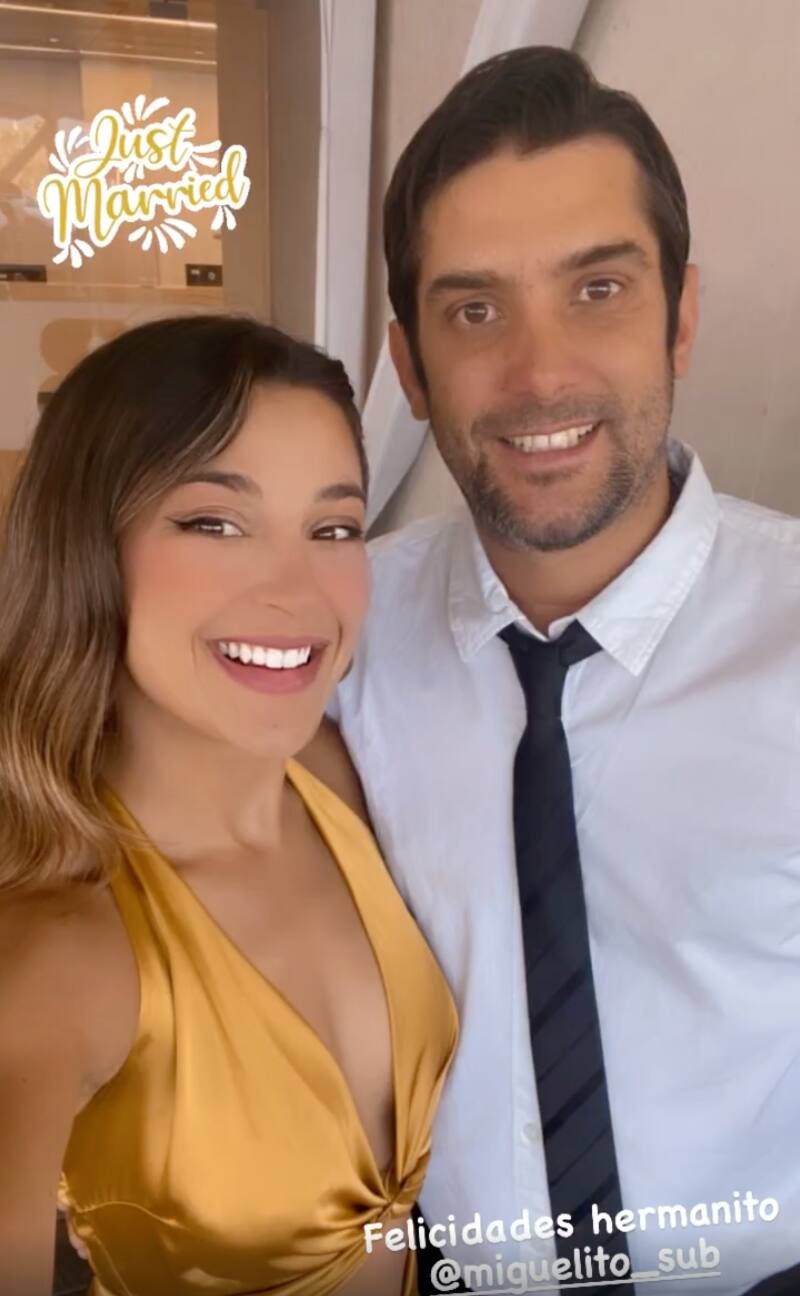 María Jesús Sothers felicitó a su hermano por haber contraído matrimonio.