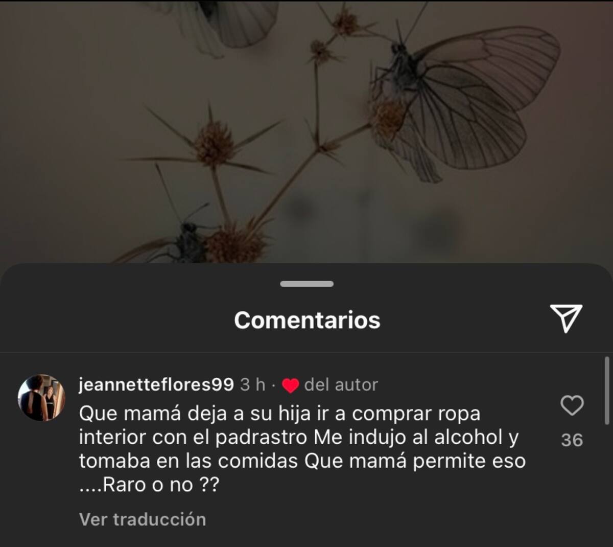 María José Prieto y su extraño mensaje.