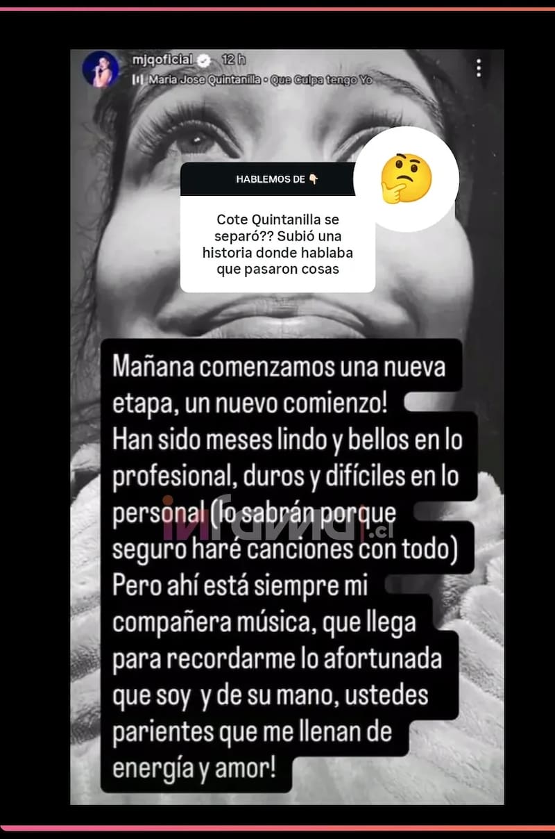 La cantante y su complejo momento.