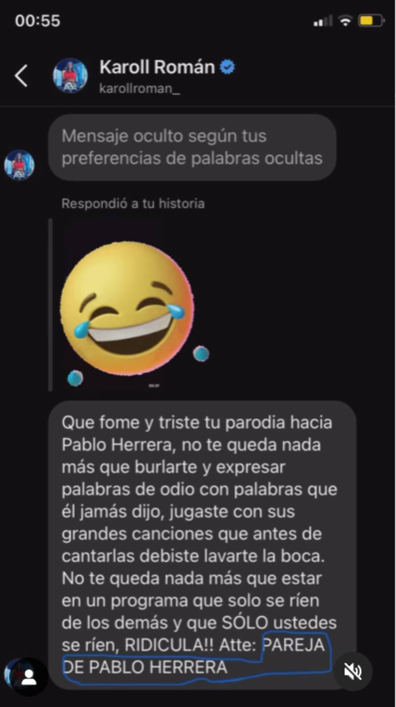 El mensaje privado que le llegó a María José Quiroz de parte de Karoll Román