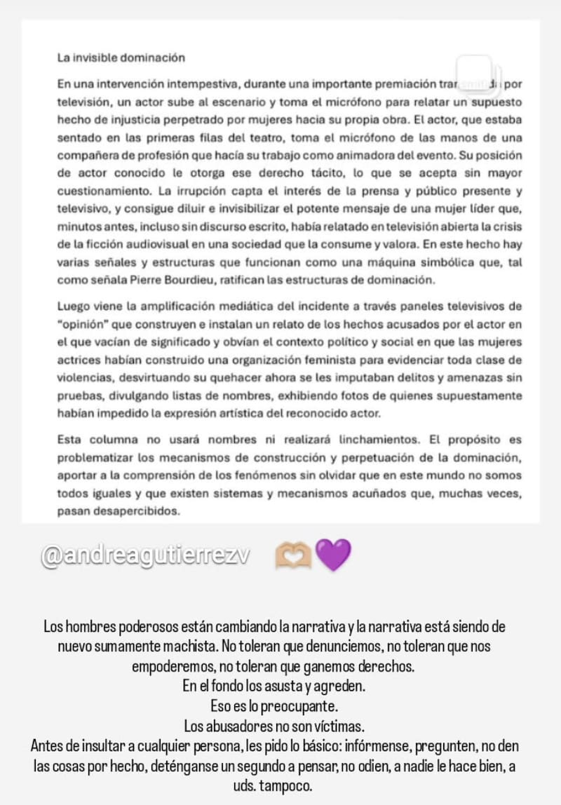 La actriz rompió el silencio.