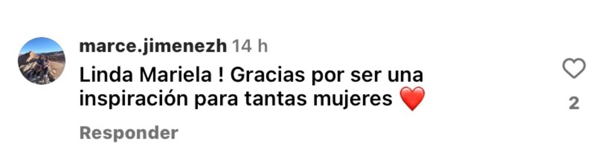 La bailarina se llena de apoyo.