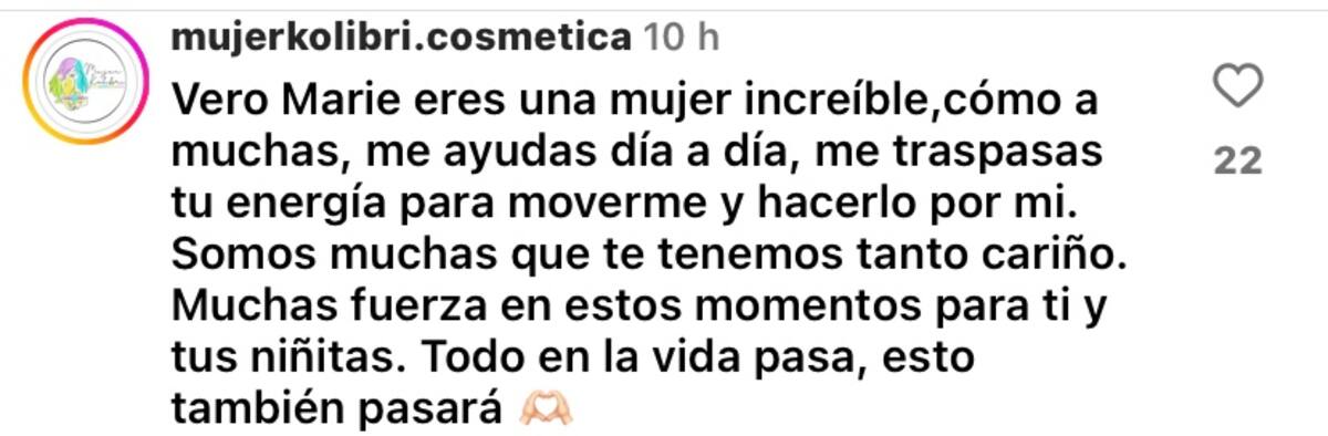 La bailarina se llena de apoyo.