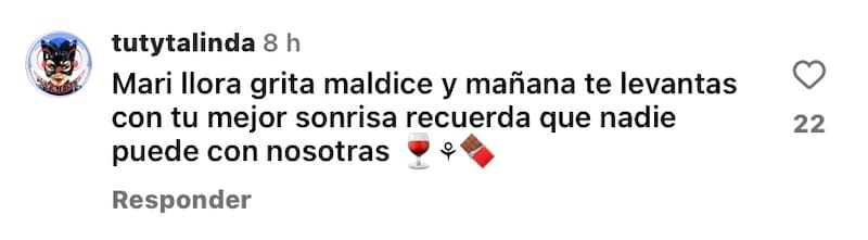 La bailarina se llena de apoyo.