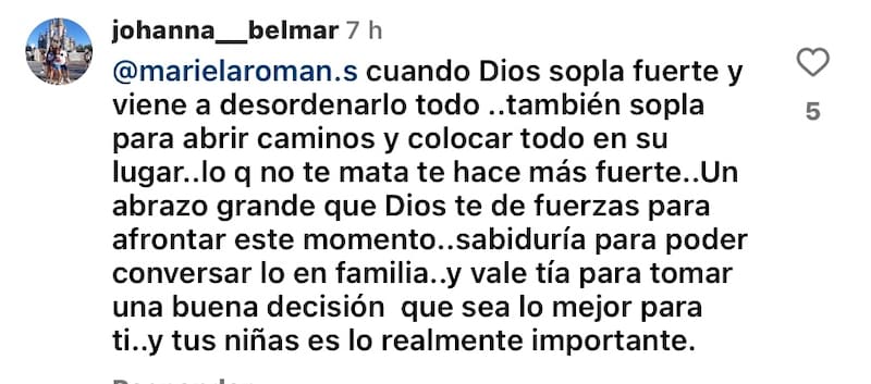 La bailarina se llena de apoyo.