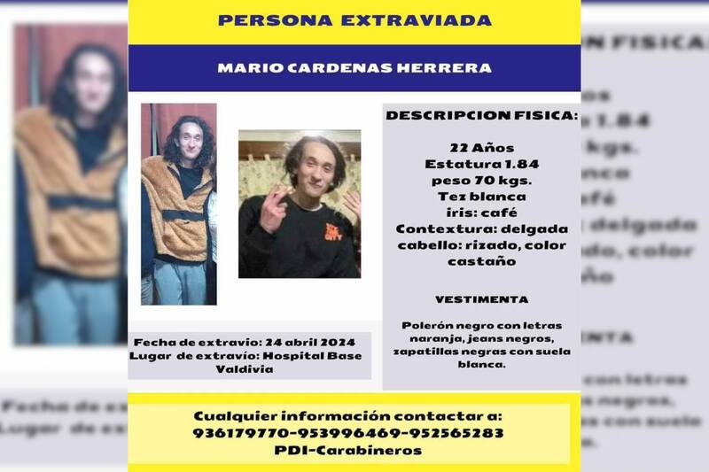 Continua la intensa búsqueda del joven desaparecido.