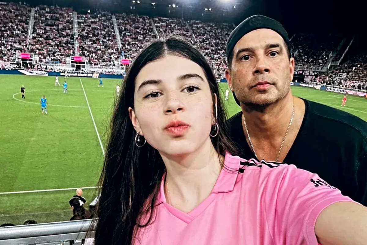 llevó a su hija al estadio a ver al Inter de Miami.