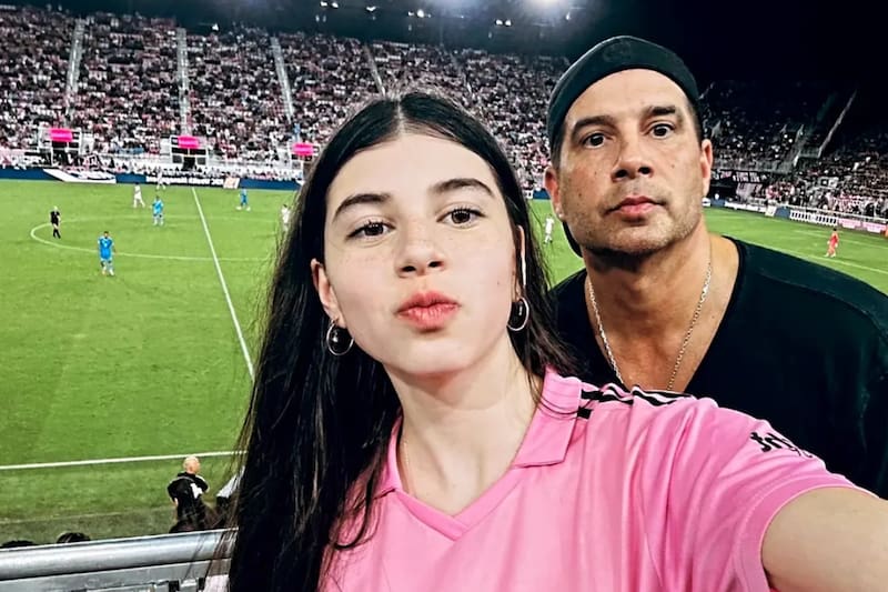 llevó a su hija al estadio a ver al Inter de Miami.