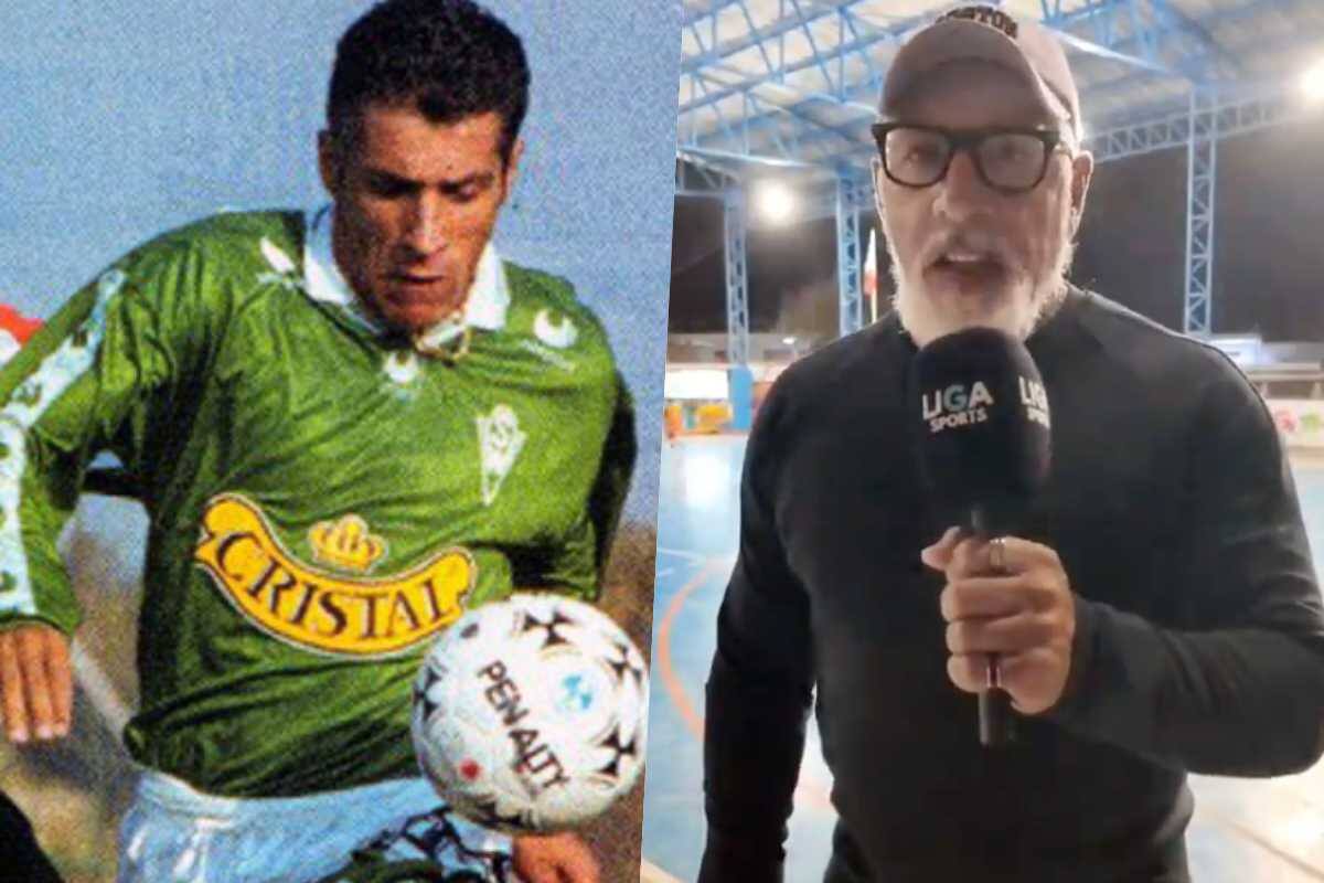 En su época en Wanderers, cuando fue goleador en 1996, y en una entrevista en 2024. Foto. Santiago Wanderers / Liga Sports