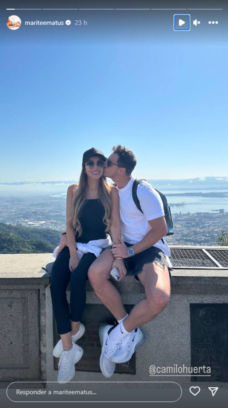Marité Matus y Camilo Huerta comparten registros de sus vacaciones en Brasil