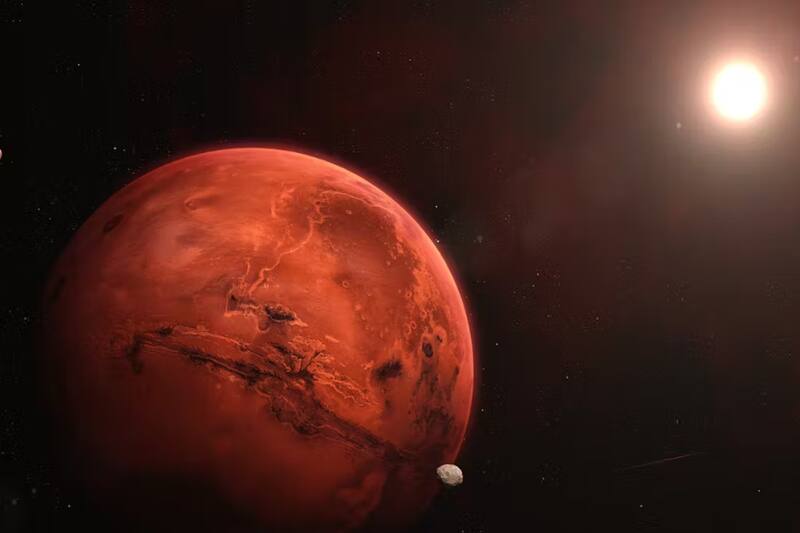 Sobre la superficie del planeta rojo se puede observar lo que pareciera ser un rostro humano.