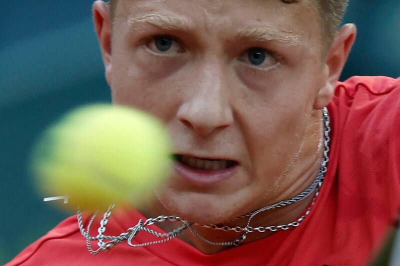 Fotografía de archivo en la que se registró al jovenl tenista español Martín Landaluce. EFE/Sergio Pérez