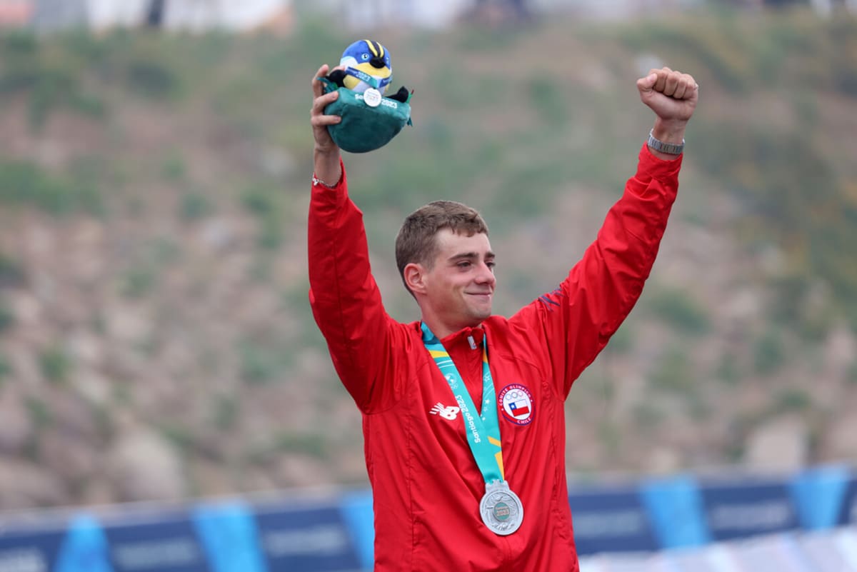 Martín Vidaurre logró la medalla de plata en Santiago 2023 (Foto: Photosport)