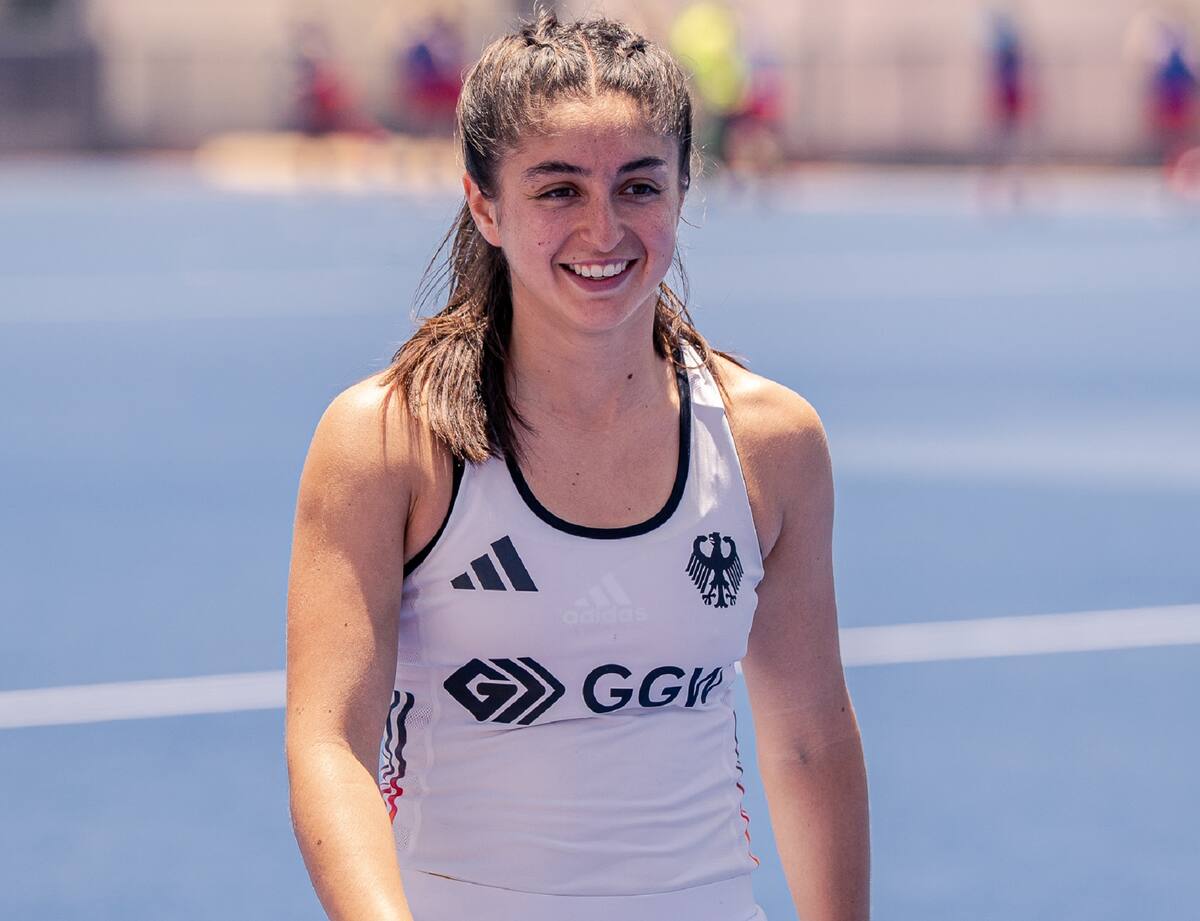 Jugadora chilena de la Selección de Alemania en el Mundial de Hockey Césped Juvenil. Foto: @llapazphotograph