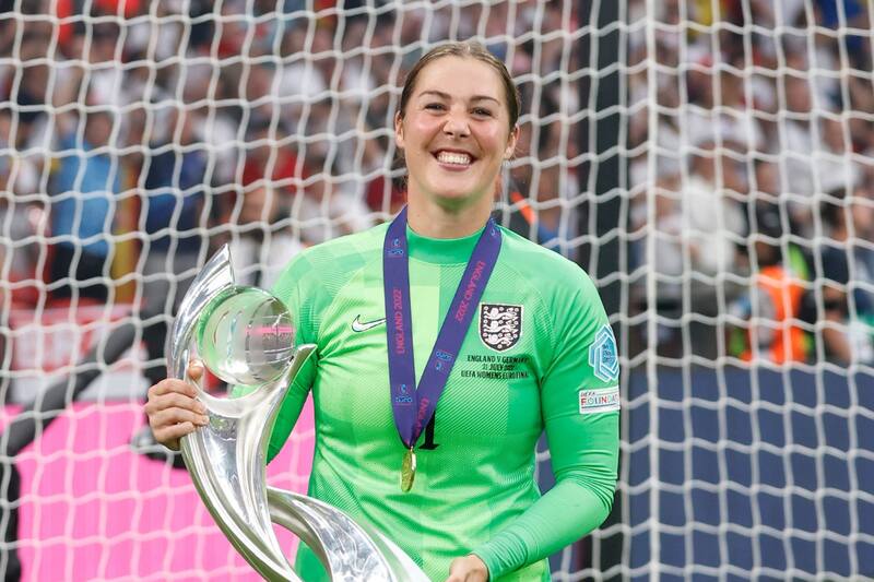 Mary Earps, campeona de Europa con la Selección de Inglaterra.
