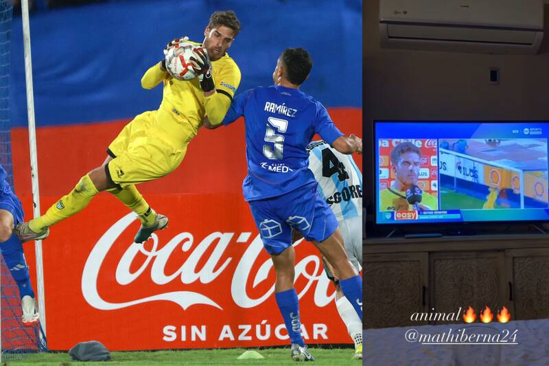 Marco Oroná elogió al arquero de Magallanes tras su notable actuación ante la U. Foto: Aton.