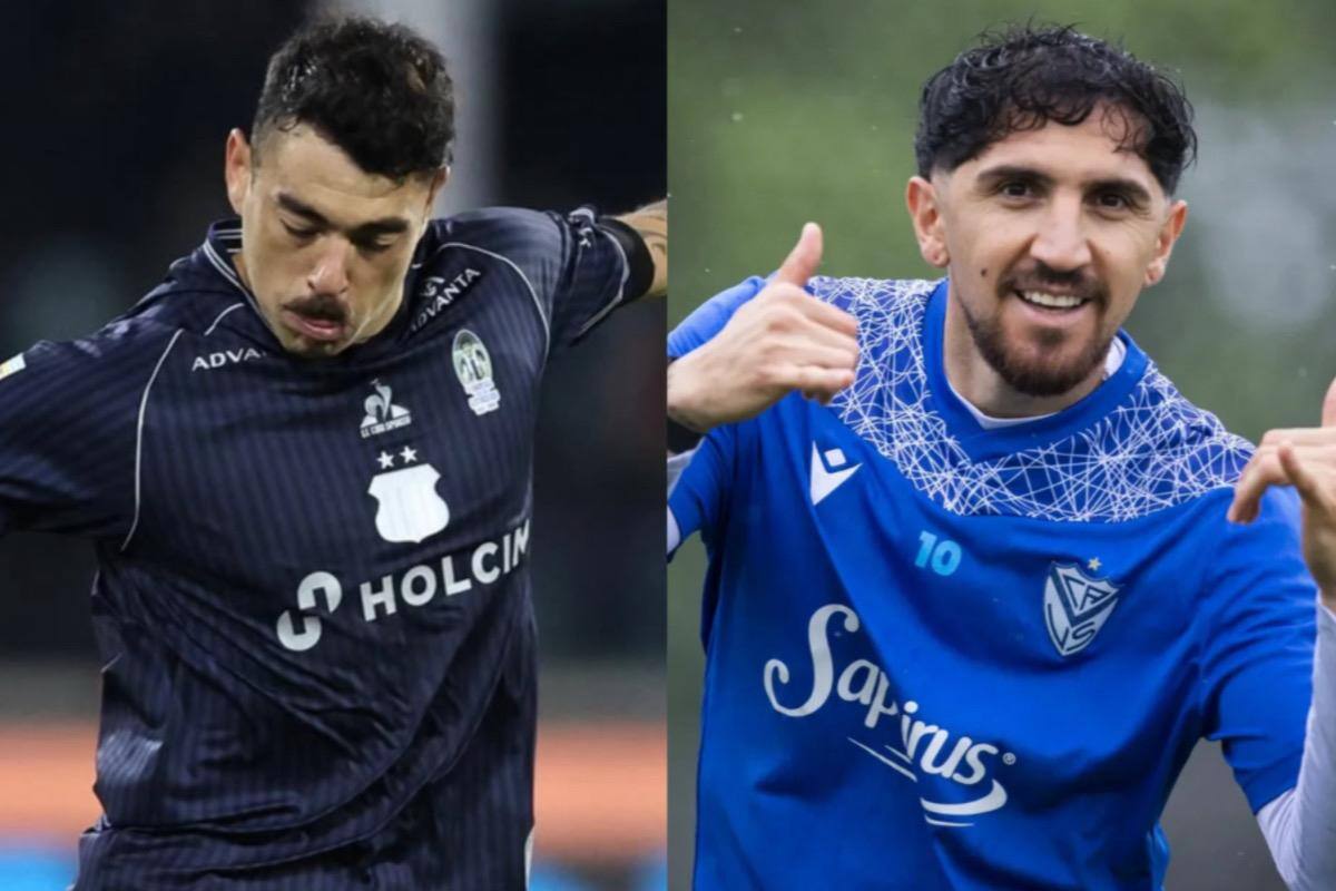 Los dos jugadores chilenos son los primeros apuntados de Colo Colo como refuerzos para 2026. Foto: Talleres y Vélez Sarsfield en Instagram.