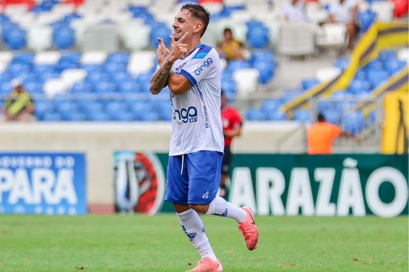 anotó en el último partido del Paysandu. Foto: Instagram Paysandu.