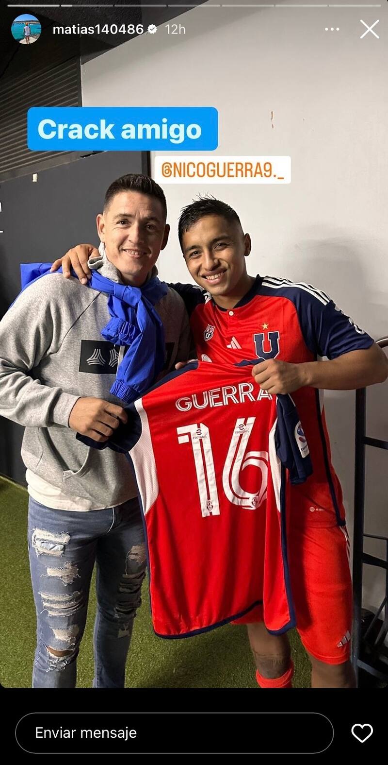 Matías Rodríguez junto a Nicolás Guerra.