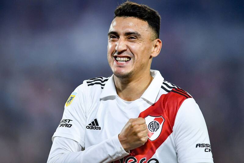 El delantero de Unión Española en su época en River Plate.