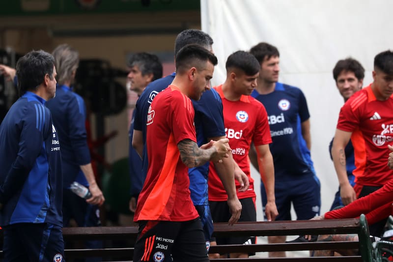 en los entrenamientos de La Roja.