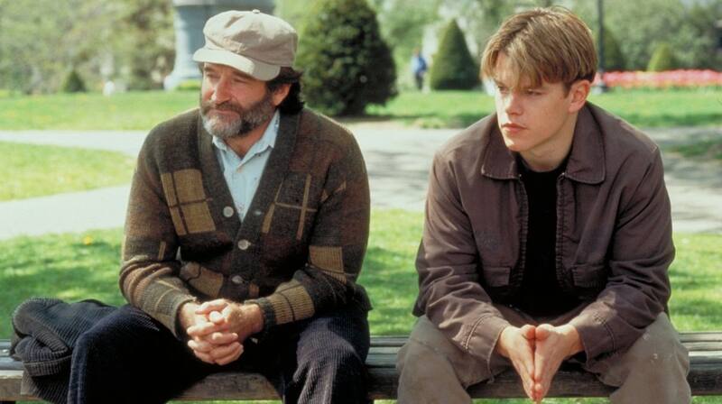 Matt Damon y Robin Williams protagonizan "Mente Indomable".