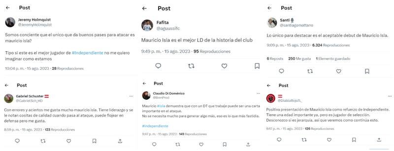 Hinchas de Independiente llenaron de elogios a Mauricio Isla