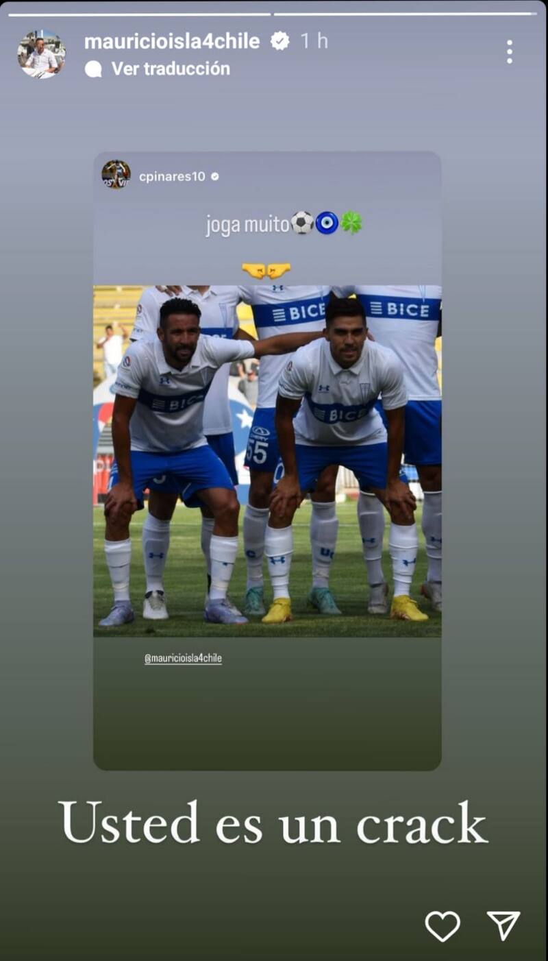 Mauricio Isla agradeció el gesto de Pinares.