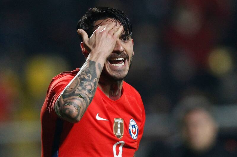en partido de la Selección de Chile.