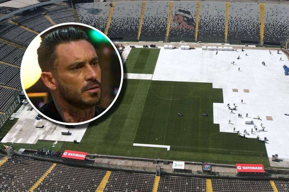 criticó el estado de la cancha del Estadio Monumental