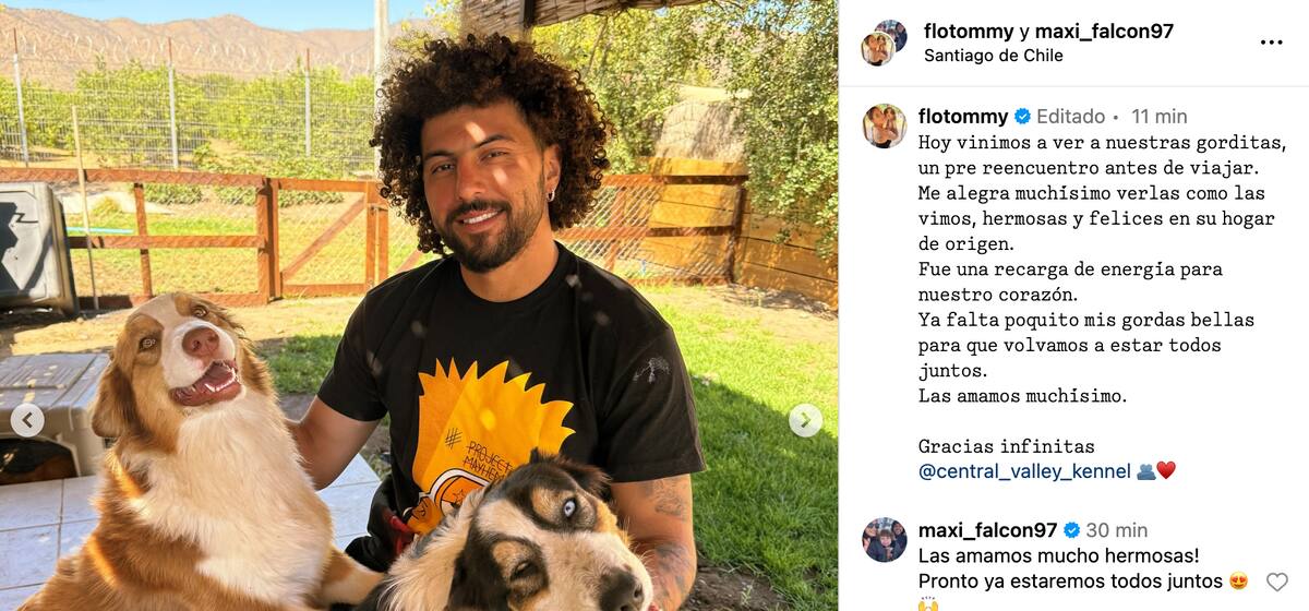 Maximiliano Falcón se encuentra en Chile.