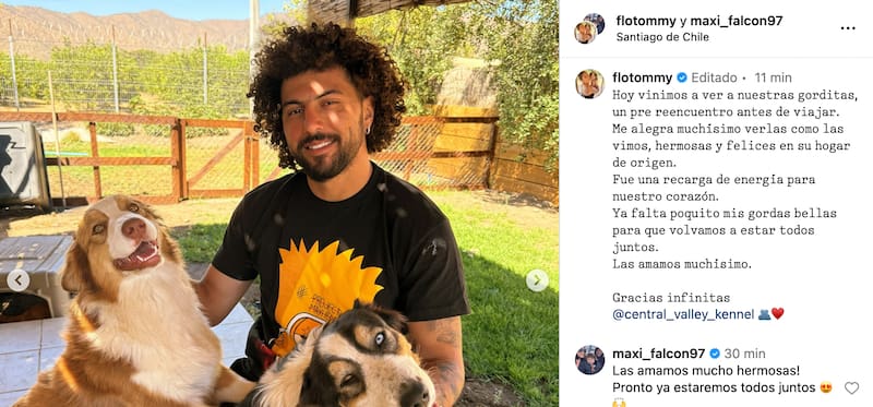 Maximiliano Falcón se encuentra en Chile.