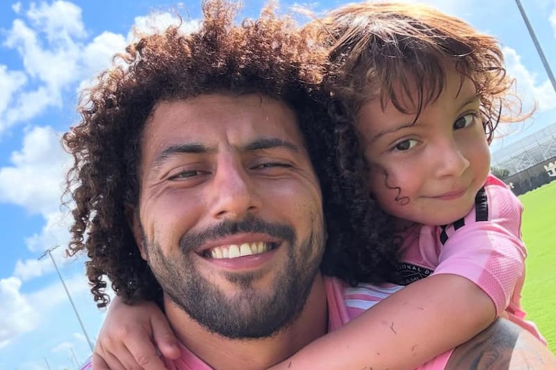 El hijo del defensor uruguayo disputó su primer partido con Inter Miami. Foto: Maximiliano Falcón.