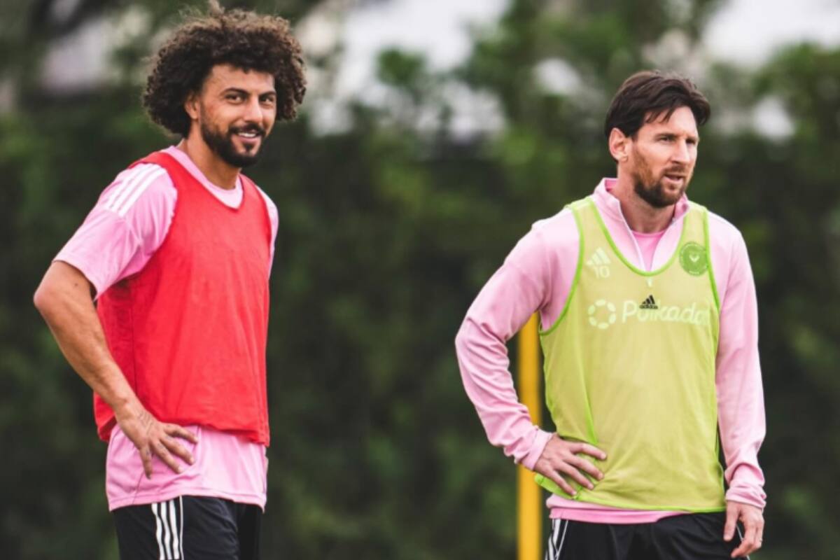 junto a Lionel Messi en sus primeros días con Inter Miami.