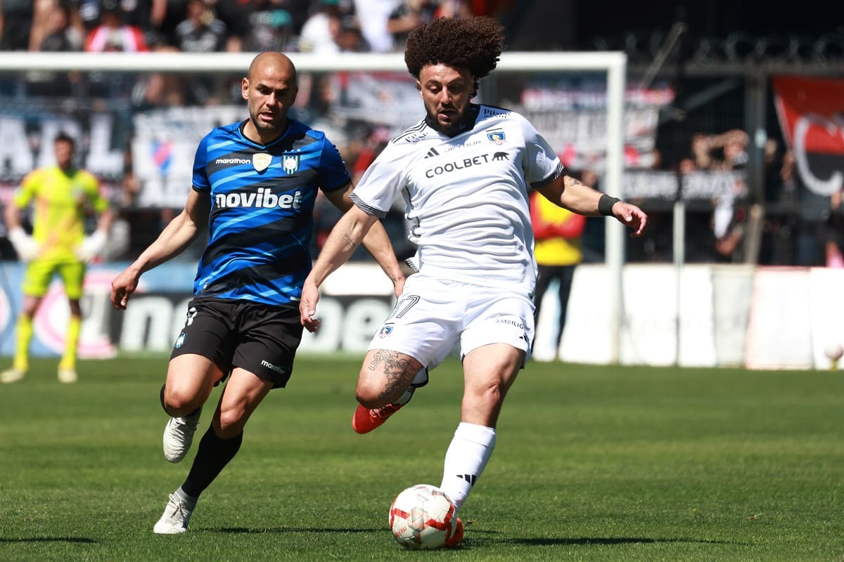 Maximiliano Falcón en el partido de Colo Colo ante Huachipato en Talcahuano