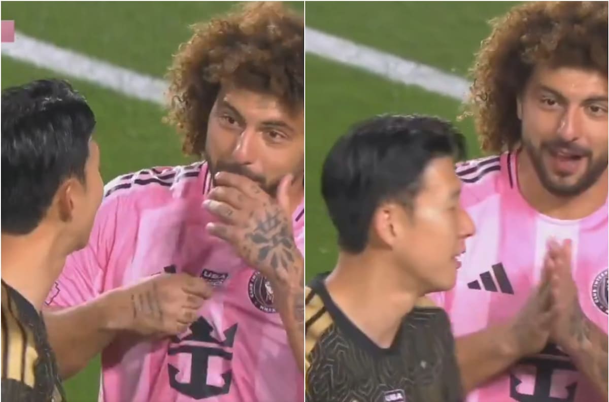 VIDEO | En pleno partido: Maxi Falcón le suplicó su camiseta a Son Heung-Min y así reaccionó el coreano