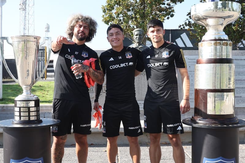 Cristián Zavala y Cristián Riquelme en la pretemporada de Colo Colo