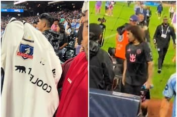 A Maxi Falcón le mostraron la camiseta de Colo Colo en la MLS y esta fue su reacción