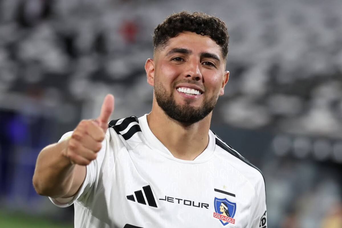 El delantero de Colo Colo en el Estadio Monumental. Foto: Agencia ATON.